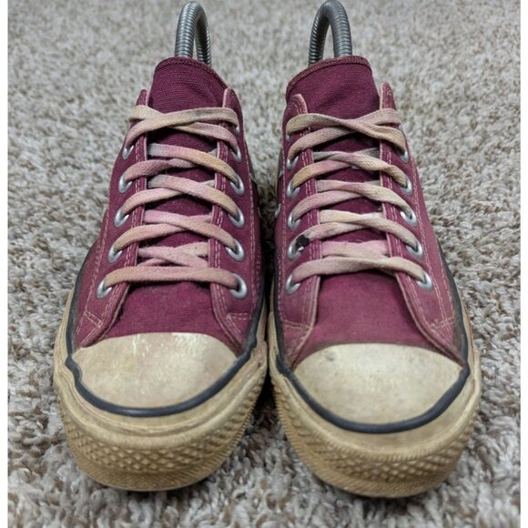 Vintage Converse Chuck Taylor Sneakers Mens 4.5 Maroon 60s 70s Low Top USA Made - Picture 5 of 10